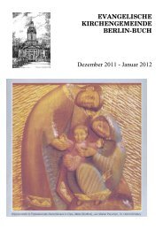 EVANGELISCHE KIRCHENGEMEINDE BERLIN-BUCH Dezember ...