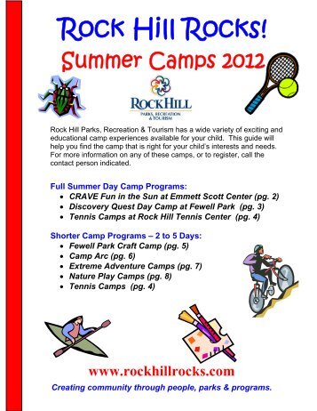 Summer Camps 2012 - City of Rock Hill