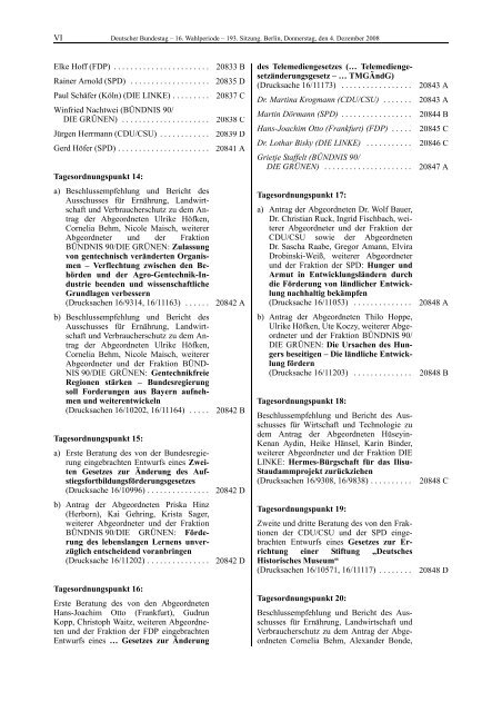 193. Sitzung - Deutscher Bundestag