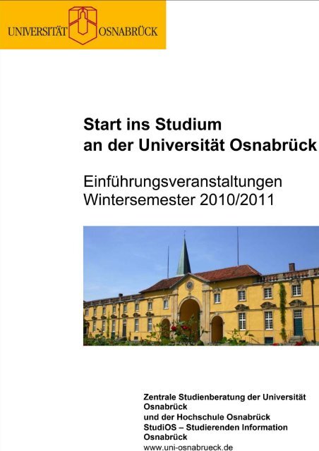 Allgemeine Informationen - Zentrale Studienberatung der Universität ...