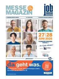 Das MesseMagazin der jobmesse munich airport 2026