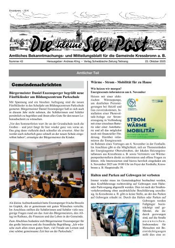 23.10.2025 Die kleine See-Post
