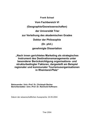 PDF-Volltext - Hochschulschriftenserver der Universität Trier