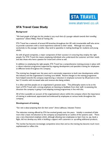 STA Travel Case Study - People 1st
