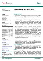 Fitch Ratings: Full Rating Report about ... - Kommunalkredit Austria AG