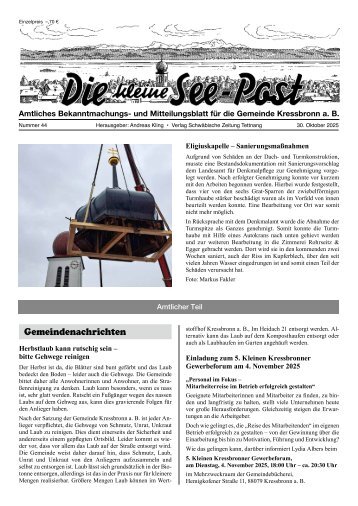 30.10.2025 Die kleine See-Post