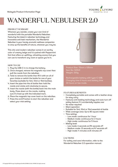 Wanderful Nebuliser 2.0 PIP