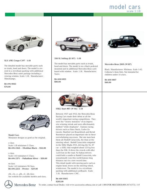 2012 Lifestyle/Classic Collection - Shop - Mercedes-Benz USA