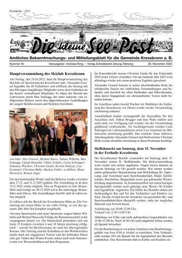 06.11.2025 Die kleine See-Post