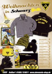 Hotline*: 01805 / 018011 www.alemannia-shop.de