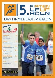 Fila Magazin 2012 - 5. Firmenlauf Köln