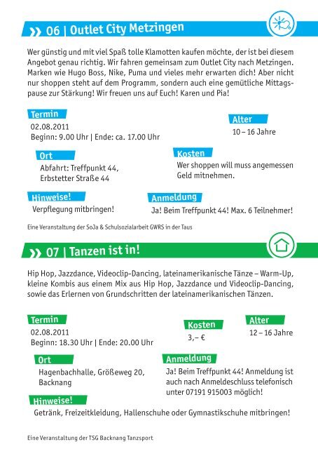 Download (jugendferienprogramm2011.pdf) - Treffpunkt 44