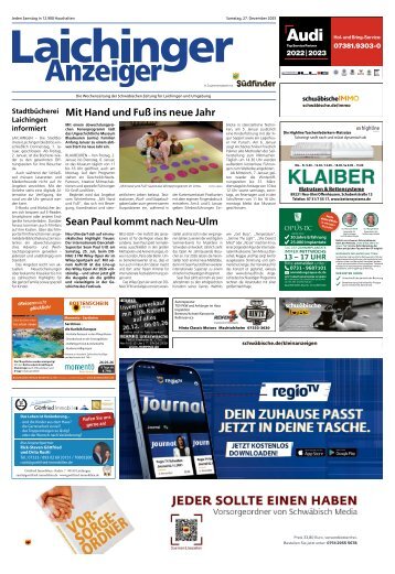 27.12.2025 Laichinger Anzeiger