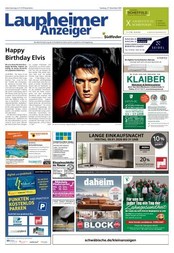 27.12.2025 Laupheimer Anzeiger