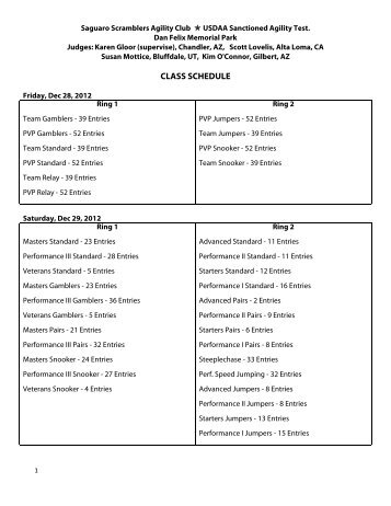 Download the Run Order - Saguaro Scramblers