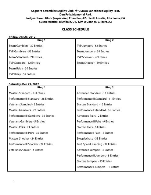 Download the Run Order - Saguaro Scramblers