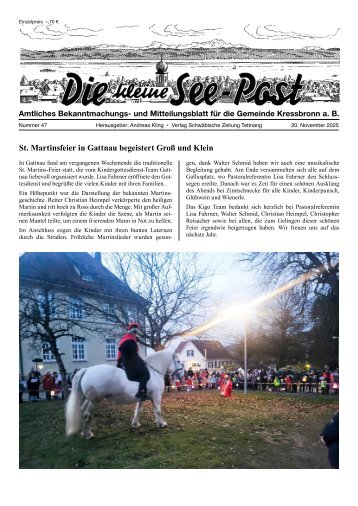 20.11.2025 Die kleine See-Post