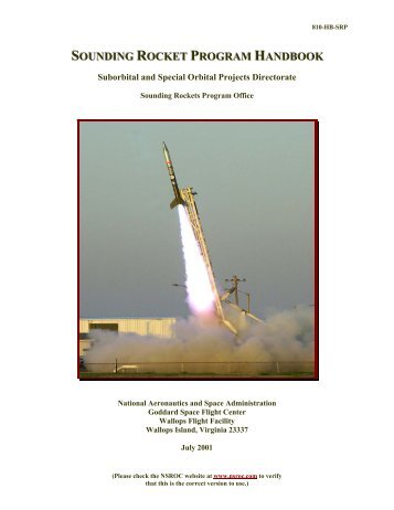 Sounding Rockets Program Handbook
