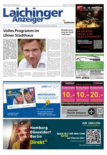 10.01.2026 Laichinger Anzeiger
