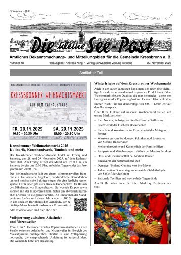 27.11.2025 Die kleine See-Post