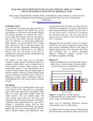 Peak Traction Coefficients Of Cleated Athletic Shoes At