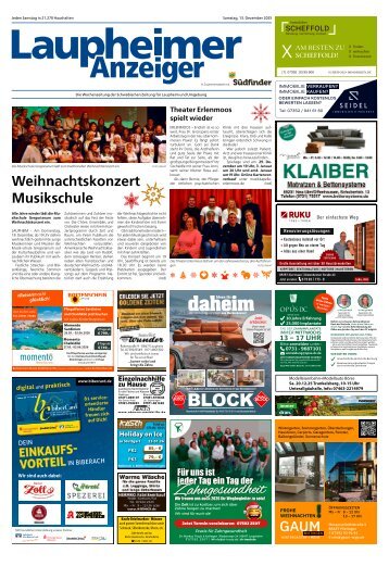 13.12.2025 Laupheimer Anzeiger