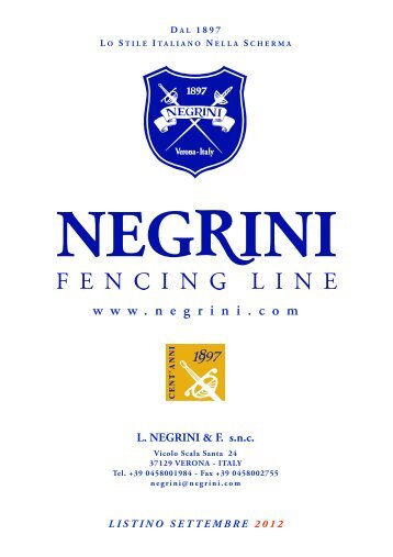 listino negrini - Negrini Fencing Line