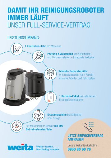 Flyer Servicevertrag Roboter