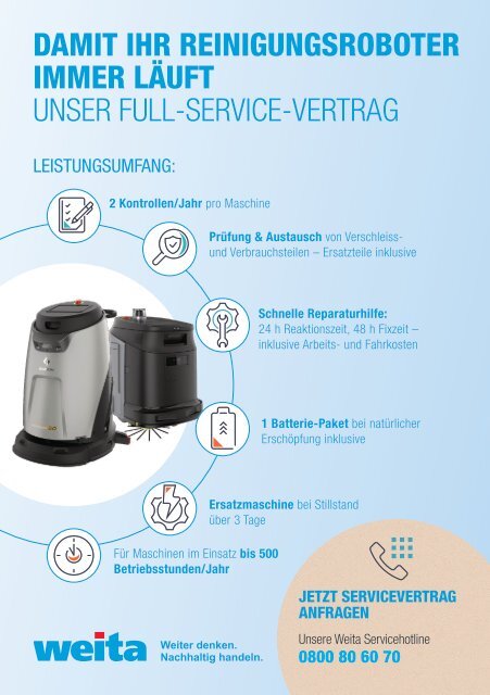 Flyer Servicevertrag Roboter