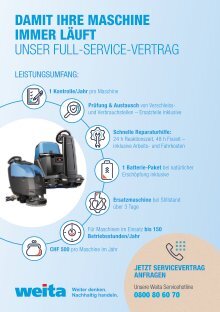 Flyer Servicevertrag Maschinen