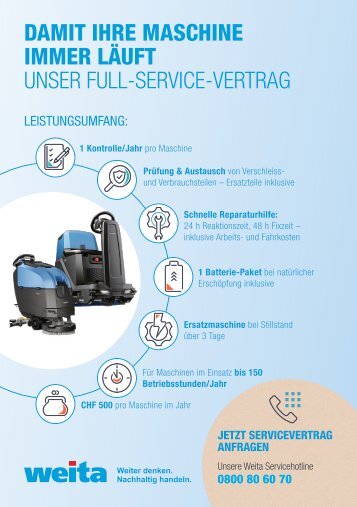 Flyer Servicevertrag Maschinen