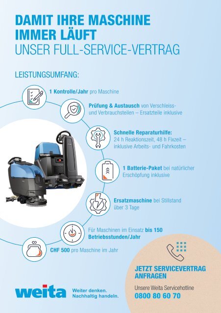 Flyer Servicevertrag Maschinen