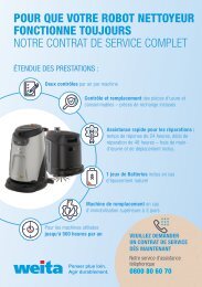 Flyer Contrat de service pour robot de nettoyage