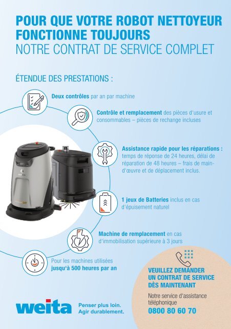 Flyer Contrat de service pour robot de nettoyage