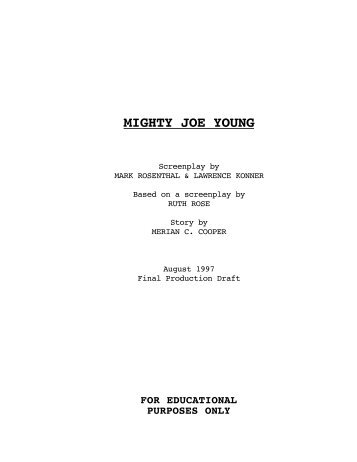 MIGHTY JOE YOUNG - Daily Script