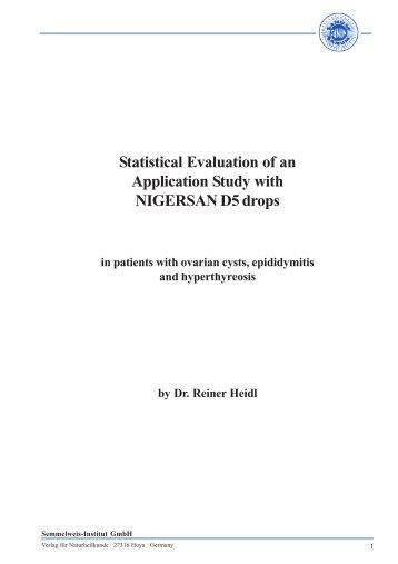 Statistical Evaluation of an Application Study with NIGERSAN D5 ...