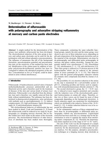 Determination of nifuroxazide with polarography and ... - EuroChem