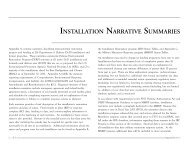 Appendix A: Installation Narrative Summaries - denix