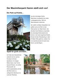 Der Maximilianpark Hamm stellt sich vor! Ein Park auf Kohle...