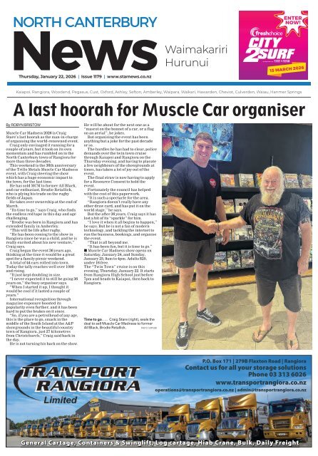 North Canterbury News: January 22, 2026
