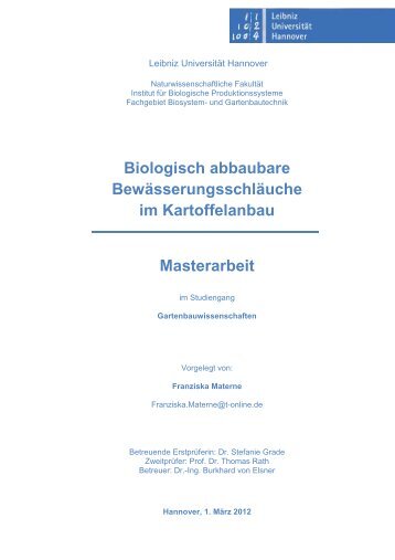 Biologisch abbaubare Bewässerungsschläuche im Kartoffelanbau