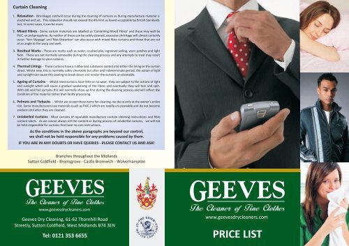 Price List FCTC.cdr - Geeves Dry Cleaners