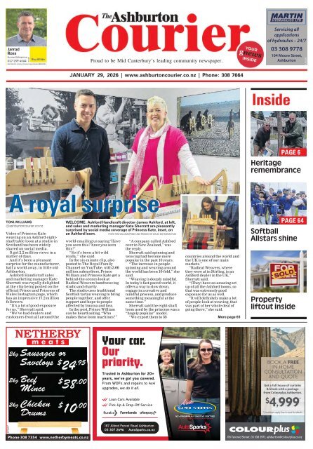 Ashburton Courier: January 29, 2026