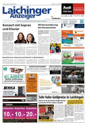 31.01.2026 Laichinger Anzeiger