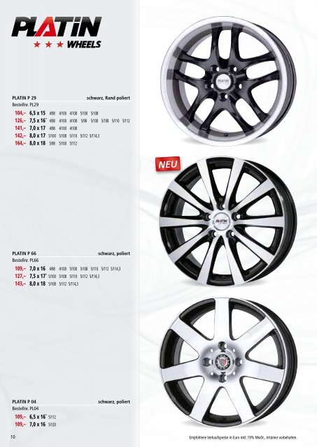 PLATIN – die Felgen- und Reifen - Interpneu
