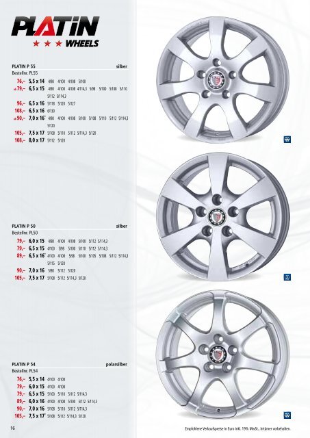 PLATIN – die Felgen- und Reifen - Interpneu