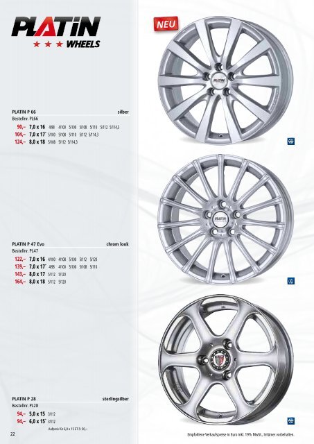 PLATIN – die Felgen- und Reifen - Interpneu