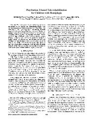 PlayStation 3-based Tele-rehabilitation for Children with Hemiplegia