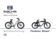 Betriebsanleitung Pedelec Beast - sachs sfm bikes