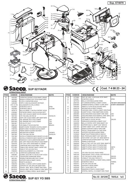 E74079 rev03 (Saeco Incanto Sirius).indd - Brighton Coffee ...